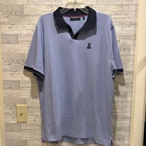 Psycho Bunny Light Blue Polo with Black Accents